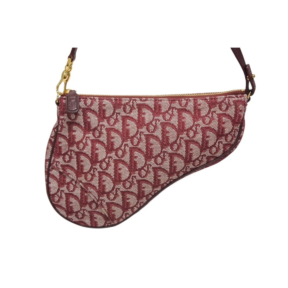 Dior Hobo Red Bag Saddle One Trotter Shoulder Christian
